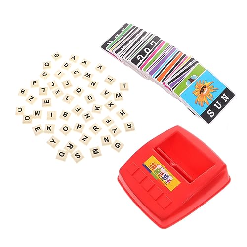 DIKACA 1 Stück Alphabetisierung Lustiges Spiel Alphabetisierungsspiel Für Kleinkinder Wortschatz Rechtschreibspiel Bambus von DIKACA