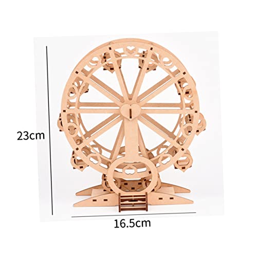 DIKACA 1 Stück DIY-Riesenradmodell mechanisch für holzspielzeug holztacker Educational Toys Pädagogisches Holzhandwerk Riesenradmodell aus Holz Riesenrad aus Holz Bambus von DIKACA