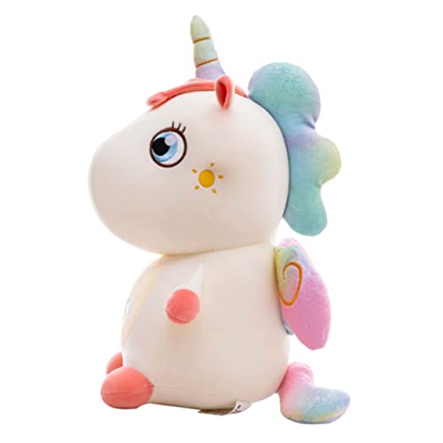 DIKACA 1 Stück Einhorn-Puppe für kinderspielzeug einhornkissen hühner plushible snugible Einhornpuppe Einhorn Kuscheltier Puppe Plüsch Weiß von DIKACA
