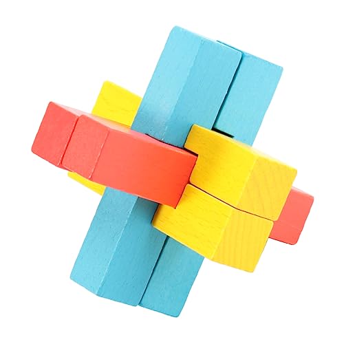 DIKACA 1 Stück Farbe Kongming Lock Kinderspielzeug Puzzles Kinderbedarf Zusammenbauspielzeug Partyspiel Luban Lock Kinderspielzeug Entsperrspielzeug Intellektuelles Lernspielzeug Buntes von DIKACA
