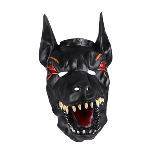 DIKACA 1Stk Halloween Ball verkleiden sich Scary Wolf Hood Maske halloween kostüm halloween costume kostüm masken halloween+kostüm wolf mask Abschlussball Wolf Kopfbedeckung weiches Gummi von DIKACA