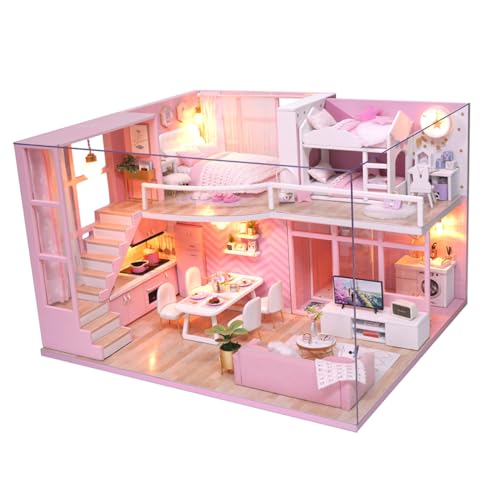 DIKACA 1 Stück Miniatur DIY Wohnung Kabinenmodell Wohnung Selber Bauen Zum Manuellen Zusammenbauen Mini- Zum Selbermachen Miniatur DIY Mini-Wohnung von DIKACA