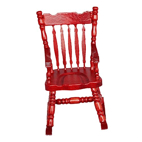 DIKACA 1 Stück Möbel für Puppenhaus Lifelike Rocking Chair und Holztönen Deko für Mini Häuser Wohnzimmer Schlafzimmer für Sammler und DIY Projekte DIKACA 1 Stück Möbel für Puppenhaus Lifelike Rocking Chair und Holztönen Deko für Mini Häuser Wohnzimmer Schlafzimmer für Sammler und DIY Projekte von DIKACA