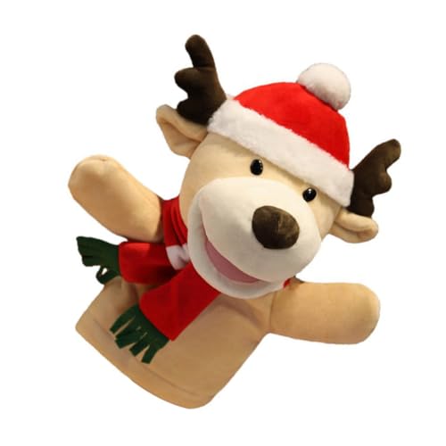 DIKACA 1 Stück Santa Handpuppe für kinderspielzeug Weihnachtliche Handpuppe Weihnachten Dekoration Kid Toys Eltern-Kind- Weihnachtsmann Handpuppe PP Baumwolle von DIKACA