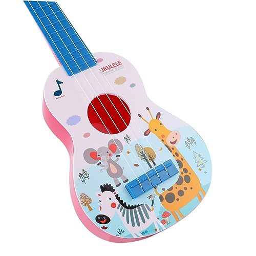 DIKACA 1 Stück Ukulele-spielzeuggitarre Für Lernspielzeug Für Musikinstrumente Ukulele Cartoon Tiermuster Ukulele Gitarrenspielzeug Für von DIKACA