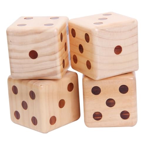 DIKACA 1 Stück große Würfel Spiel Jumbo Outdoor Toys Funny Toys holzsteckwürfel настольные игры Fun Toy Holzwürfel Bambus von DIKACA