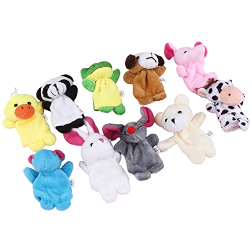 DIKACA 10 Stück Fingerpuppe Fingerspielzeug Handpuppen Für Bildungsspielzeug Puppenspielzeug Zum Geschichtenerzählen Eltern-Kind- Stoff von DIKACA