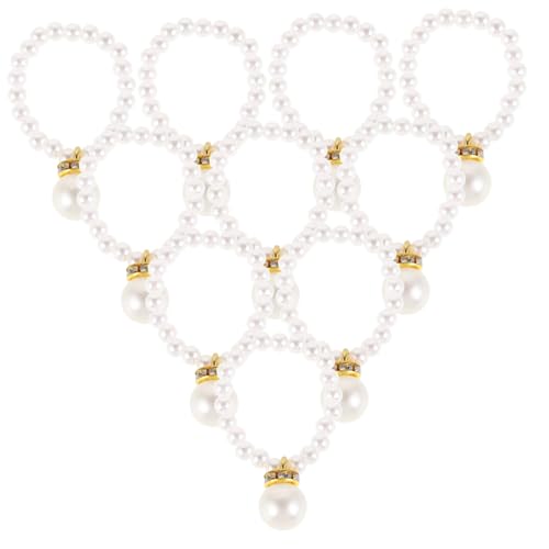 DIKACA 10 Stück Kleiner Gelber Entenschmuck Mini Perlen Puppe Faux Pearl Halskette Stellen Sie Sich Schmuck Vor Weiß Plastik DIKACA 10 Stück Kleiner Gelber Entenschmuck Mini Perlen Puppe Faux Pearl Halskette Stellen Sie Sich Schmuck Vor Weiß Plastik von DIKACA