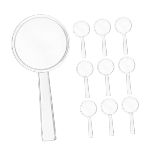 DIKACA 10 Stück Lupe Combo Hintergrundbeleuchtung Sicht -nachtlicht Digital Fliegen Haltegriff Nachtlicht Berühren Monitor Schild Retro Kamera Punkt Plastik Transparent von DIKACA