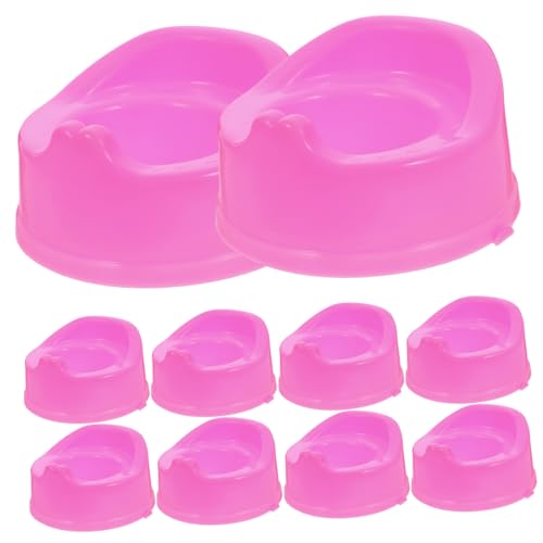DIKACA 10 Stück Mini Toiletten Dekorative Mini Modelle Puppenhausmöbel Miniatur Toiletten Zum Rollenspiel Babypuppen Töpfchen Puppenhaus Toilette Miniatur Toilette Mini Töpfchen von DIKACA