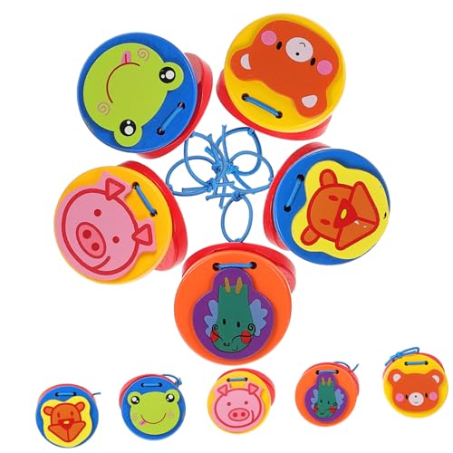 DIKACA 10 Stück Kinderkastagnetten Mit Cartoon-tierinstrumenten Leicht Rhythmusspielzeug Für Kinder Für Weihnachten Und Neujahr DIKACA 10 Stück Kinderkastagnetten Mit Cartoon-tierinstrumenten Leicht Rhythmusspielzeug Für Kinder Für Weihnachten Und Neujahr von DIKACA