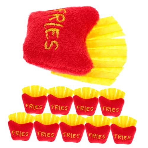 DIKACA 10 Stück Pommes-Frites-stofftier, Gefälschtes Pommes-Frites-plüschtier, Weiches Und Lustiges Lebensmittel-plüschtier, DIY-zubehör Für Schuhe Und Hüte DIKACA 10 Stück Pommes-Frites-stofftier, Gefälschtes Pommes-Frites-plüschtier, Weiches Und Lustiges Lebensmittel-plüschtier, DIY-zubehör Für Schuhe Und Hüte von DIKACA