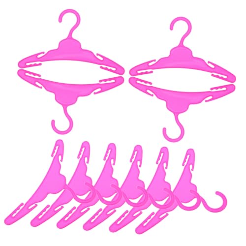 DIKACA 10 Stück Puppen-Outfits Kleiderbügel Puppen-Kunststoff-kleiderbügel 18-Zoll-puppenzubehör von DIKACA