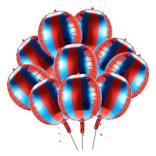 DIKACA 10 Stück Runder Ballon aus Aluminiumfolie karnevalsdekoration fasching dekoration luftballons karnevaldeko umwerben Party 2023 Zirkusballons Dekorationen für Karnevals-Mottopartys von DIKACA