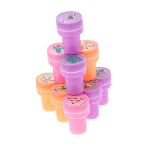 DIKACA 10-teiliges Stempelset Für Kinder Handgefertigte Stempel Für Partys Belohnungen Im Klassenzimmer Kreative Pädagogische Aktivitäten von DIKACA