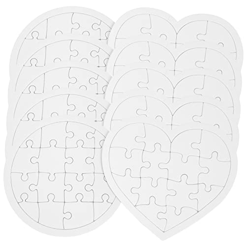 DIKACA 10 Stück Sublimationsartikel Basteln für Rätsel Kleinkind Handwerk für kinderspielzeug papierleeres zeichnungspuzzle Sublimations-Puzzle- Weiß von DIKACA