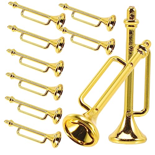DIKACA 10 Stück Trompete Teiliges Musikinstrumente Zubehör für Puppenhaus Deko DIY Landschaft Kreativitätsspielzeug für Fotorequisiten für Szenen DIKACA 10 Stück Trompete Teiliges Musikinstrumente Zubehör für Puppenhaus Deko DIY Landschaft Kreativitätsspielzeug für Fotorequisiten für Szenen von DIKACA