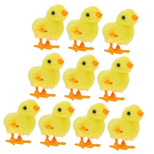 DIKACA 10 Stück Uhrwerk Huhn Hühner Toys Kid Toys Handbetriebene Spielzeuge for Lustige Spielzeuge Funny Toys Küken Plüsch-Aufziehspielzeug Plastik DIKACA 10 Stück Uhrwerk Huhn Hühner Toys Kid Toys Handbetriebene Spielzeuge for Lustige Spielzeuge Funny Toys Küken Plüsch-Aufziehspielzeug Plastik von DIKACA