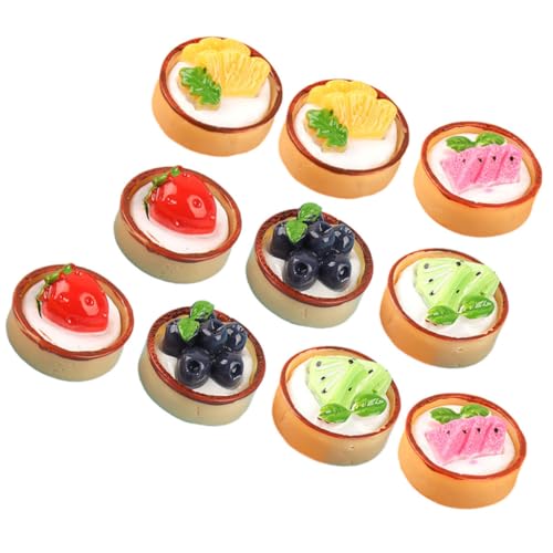 DIKACA 10 Stück künstliches Kuchenmodell künstlicher Kleiner Kuchen Mini Simulation Kuchen kuchendekoration Cake Decoration 1 künstliche Dessertdekoration Kuchenrequisiten Harz von DIKACA
