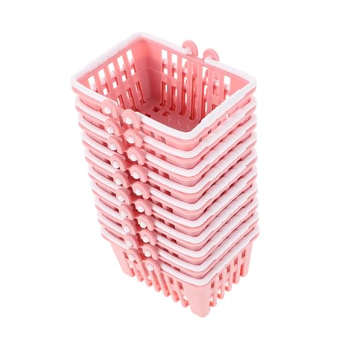 DIKACA Miniatur-korbspielzeug 10 Stück Mini-einkaufskörbe Puppenhauszubehör Rollenspiel Spielzeugkörbe Mit Griffen Für Jungen Und Mädchen von DIKACA