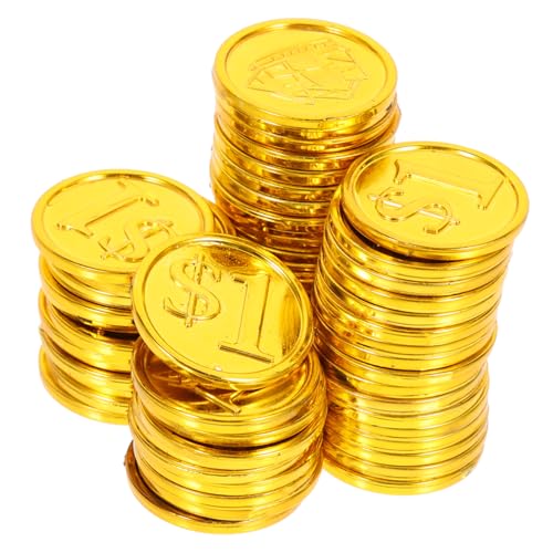 DIKACA 100 Stück 1 Yuan Piratenmünze Professionelle Parteimünzen Halloween-piratenmünzen Spiel-Schatz-münze Partygeschenke Kompakte Gaming- Spielmünzen Plastik Golden DIKACA 100 Stück 1 Yuan Piratenmünze Professionelle Parteimünzen Halloween-piratenmünzen Spiel-Schatz-münze Partygeschenke Kompakte Gaming- Spielmünzen Plastik Golden von DIKACA