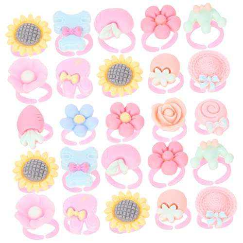 DIKACA 100 Stück Cartoon-Ring Kinderschmuck für Mädchen Ringe verkleidung Party für Blumenring für Mädchen für Mädchen ab 6 Jahren Harz DIKACA 100 Stück Cartoon-Ring Kinderschmuck für Mädchen Ringe verkleidung Party für Blumenring für Mädchen für Mädchen ab 6 Jahren Harz von DIKACA