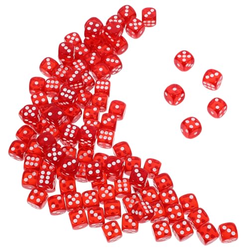 DIKACA 100 Stück Kristallwürfel Spielwürfel Würfel Partyzubehör Kleine Würfel Spiel Requisite Partywürfel Würfel Für Spielbrettspiel Würfel Spielwürfel Requisiten Würfellayouts Prop von DIKACA