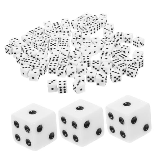 DIKACA 100 Stück Spielwürfel Requisiten Partywürfel Partygeschenk Würfel Für Spiele Mehrseitige Würfel Würfelspielzeug Spielwürfel Unterhaltungswürfel Würfelspiel Brettspiel von DIKACA