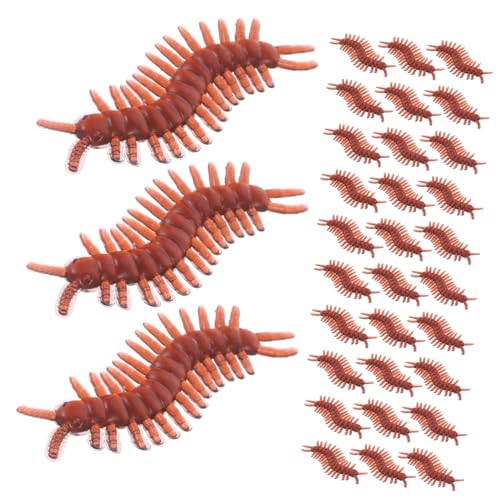 DIKACA 100 Stück Tricky Toys Party Trick Toys Realistische Tausendfüßler Simulation Tiermodell Tausendfüßler Modell Tausendfüßler Tausendfüßler Figur Streich Requisite Tausendfüßler von DIKACA