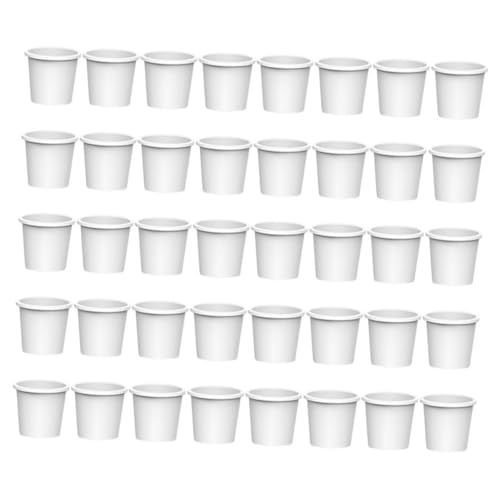 DIKACA 100 Stück Wasserspenderpapierbecherzubehör Wasserbecher Kinderpapierbecher Mini-Dinge Mini -Wasserspenderbecher für Schlafzimmer Kawaii Dinge Mini-Zubehör Pappbecher Weiß von DIKACA