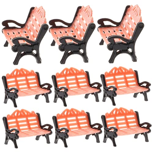 DIKACA 10St Parkstuhl Modell spaß Geschenke witzige Geschenke Strandstuhl Ornament Möbelmodell Miniatur-Bankverzierung Werkbank schmücken Lounge-Sessel Dekorationen Spielzeug Plastik von DIKACA