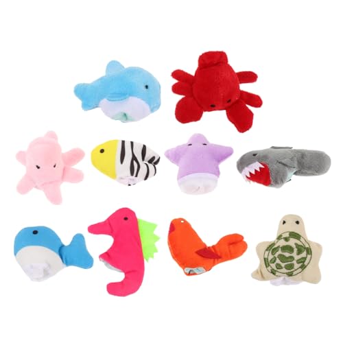 DIKACA 10St schildkröte Turtle saufkrake stofftier Hoe Toys die Kinder garkörbchen spielzeuge Lobster kinderf estragon Hey oktopussi Kinder Ruthe he' Puppen Puzzle Marionette Handpuppe von DIKACA