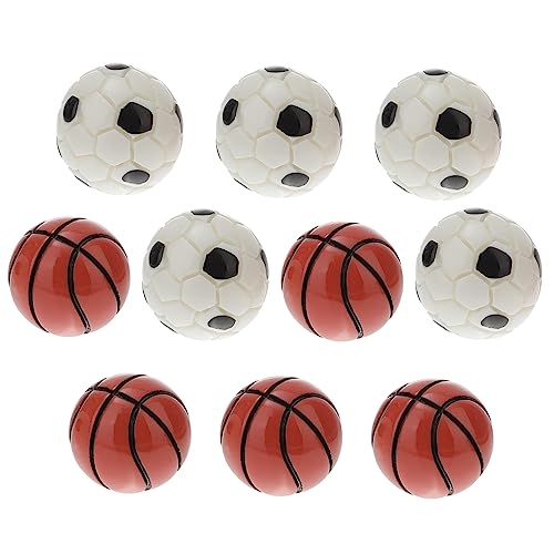 DIKACA 10Stücke Fußball Und Basketballmodell Set Teiliges Spielplatz Zubehör Für Kreatives DIY Bastelzubehör Für Puppenhäuser Und Outdoor Szenen Realistische Details von DIKACA