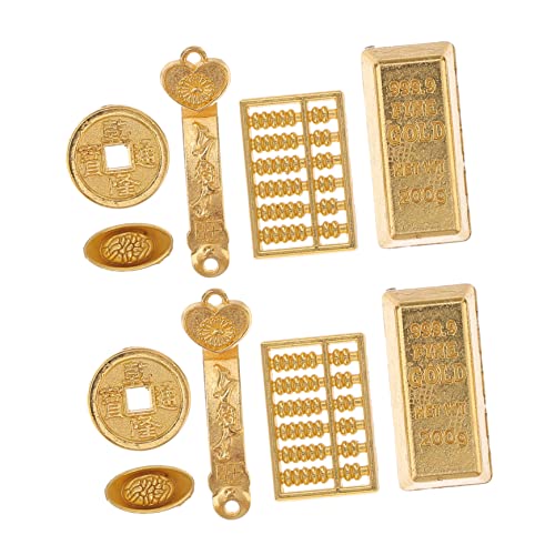 DIKACA 10Stücke Miniatur Und Kupfermünzen Roségold Mini Zubehör Für DIY Projekte Kleines Ornament Dekoration Für Puppenhäuser Und Garten Teiliges von DIKACA