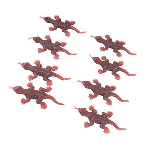 DIKACA 10Stücke Realistische Gecko Spielzeuge Gruselige Streiche Für Halloween Und Aprilscherz Umweltfreundliche Weiche Simulierte Tiere Für Kostümpartys Und Scherze von DIKACA