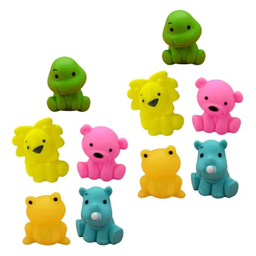 DIKACA 10Stücke Teiliges Babypartyspielzeug Cartoon Tier Badespielzeug Wasserdichtes Squeeze für Badewanne Pool Vinyl Material für Langlebigen Spaß DIKACA 10Stücke Teiliges Babypartyspielzeug Cartoon Tier Badespielzeug Wasserdichtes Squeeze für Badewanne Pool Vinyl Material für Langlebigen Spaß von DIKACA