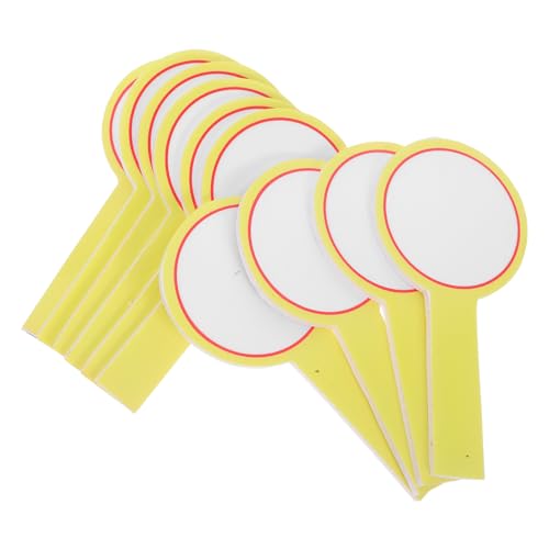 DIKACA 10st Bleistift Füllen Paddelbrett Whiteboard Spielbrett Whiteboard Handheld-Antwort Digitale Dekoration Telefonpol Paddle Board Antwort Telefonkabine Müll Können Yellow Plastik von DIKACA