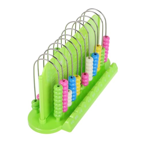 DIKACA 12 Abakus taschenrechner Abacus Mathe-Lernwerkzeuge rechenbrett Mathe-Tools für Kinderrechner pädagogisches Zählwerkzeug berechnen Werkzeuge Plastik Green von DIKACA