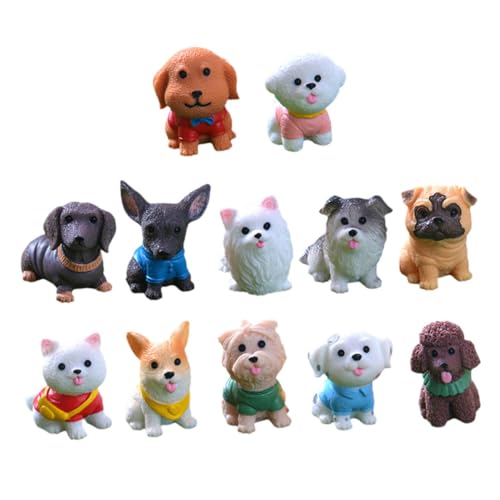 DIKACA 12 Stück Mikrolandschaftswelpe Hundezubehör Miniaturen Spielzeughund Puppenhaus-Welpe Tiere Dackel Dekorative Haustierfiguren Handgemachte Hundefiguren Hund-Harz-Statue Kunstharz DIKACA 12 Stück Mikrolandschaftswelpe Hundezubehör Miniaturen Spielzeughund Puppenhaus-Welpe Tiere Dackel Dekorative Haustierfiguren Handgemachte Hundefiguren Hund-Harz-Statue Kunstharz von DIKACA