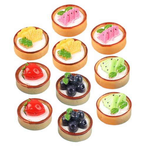 DIKACA 12 Stück Obstkuchen Tanzende Früchte Geburtstagsdekorationen Spielkuchen Desserts Schokoladenkuchen Gefälschte Mini Lebensmittel Geburtstagstorte Kuchen Kuchenriegel von DIKACA