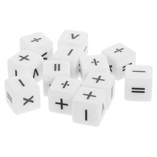DIKACA 12 Stück Spielewürfel Partygeschenke Mathespiel Rollenspielwürfel Lernhilfe Für Würfel Für Würfelspiel Würfel Zählspiel Würfel Für Die Schule Spielwürfel von DIKACA