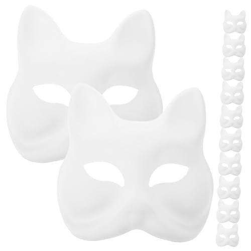 DIKACA 12 Stück Teiliges Handbemalbare Fuchs Halbmasken aus Hochwertigem Papier für DIY Kunstprojekte Leicht und Sicher für Karneval Maskenball Geburtstags und Schulfeiern DIKACA 12 Stück Teiliges Handbemalbare Fuchs Halbmasken aus Hochwertigem Papier für DIY Kunstprojekte Leicht und Sicher für Karneval Maskenball Geburtstags und Schulfeiern von DIKACA