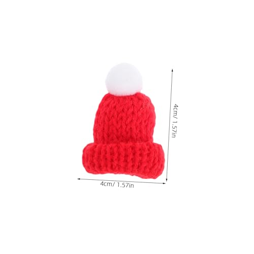 DIKACA 12 Stück Teiliges Mini Strickmützen Weihnachtsdeko DIY Bastelset Rote Wollmützen Kreative Accessoires für Puppen Flaschen Stifte Dekoration DIKACA 12 Stück Teiliges Mini Strickmützen Weihnachtsdeko DIY Bastelset Rote Wollmützen Kreative Accessoires für Puppen Flaschen Stifte Dekoration von DIKACA
