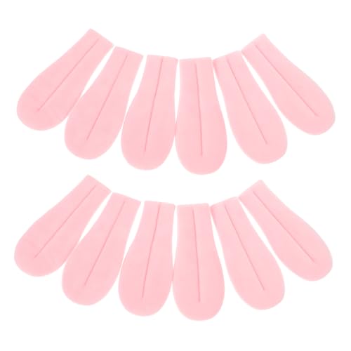 DIKACA 12 Stück Teiliges Set aus Kleinen Stoffzungen für Puppen Realistische DIY Zubehörteile für Puppenherstellung Farbenfrohe und Anpassbare Accessoires für Plüschtiere und Figuren von DIKACA