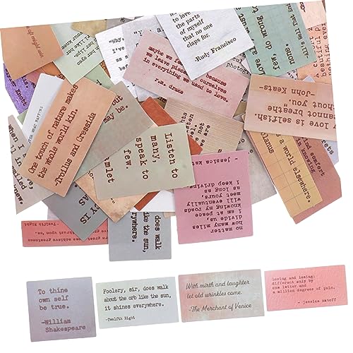 DIKACA 120 Stück Aufkleber Mit Motivierenden Zitaten Inspirierende Zitataufkleber Zeitschriftenverzierungen Sammelalbum Liefert Inspirierender Spruchaufkleber PVC Selbstklebend von DIKACA