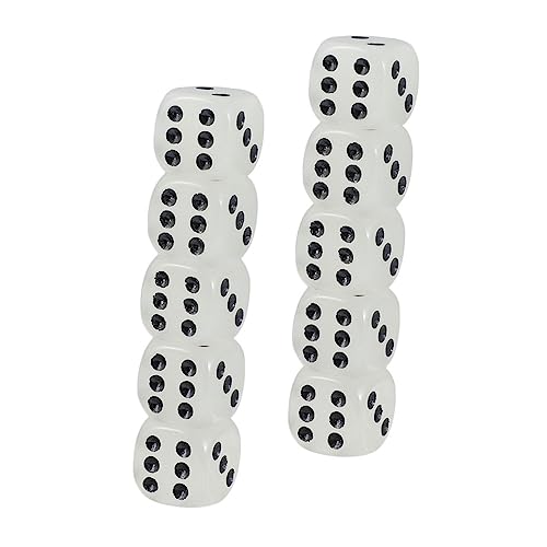 DIKACA 12St Leuchtende Würfel esstisch deko Leuchtende Spielwürfel deko für esstisch Geschenkidee Requisiten für Tischspiele Nachtglühwürfel Würfel Würfelspiel Acryl Black von DIKACA