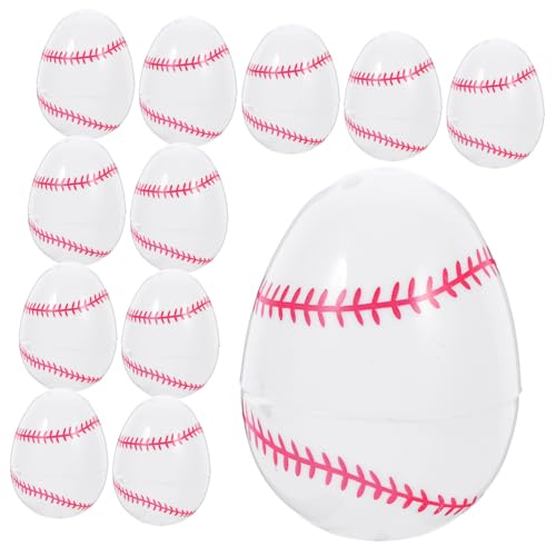 DIKACA 12St Offenes Osterei Würfel Spielzeugkorb Eierbecher bedruckte Eier Mini-Eier plastikenten easter eggs geldschrank easter decoration Buntes Osterei befüllbar Osterparty-Ostereier von DIKACA