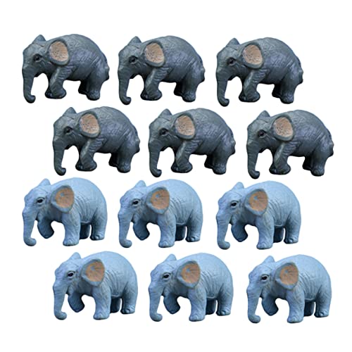 DIKACA 12Stücke Mini Figuren Teiliges Elefantendekor Für Bonsai Und Garten Miniature Elephants Spielzeugfiguren Für Dekoideen DIKACA 12Stücke Mini Figuren Teiliges Elefantendekor Für Bonsai Und Garten Miniature Elephants Spielzeugfiguren Für Dekoideen von DIKACA