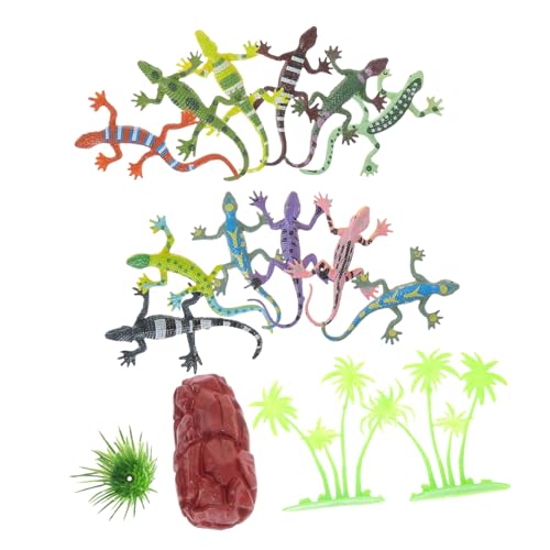 DIKACA 12Stücke Teiliges Mini Eidechsenmodell Simulierte Reptilienfiguren Für Jahren Für Kognitives Lernen Und Rollenspiele Realistische Dekoration Für Zuhause Und Garten von DIKACA