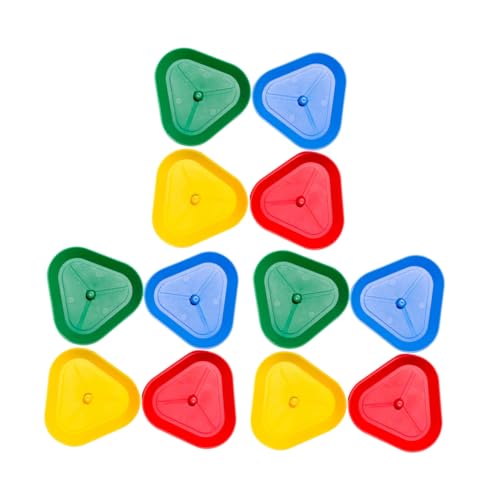 DIKACA 12 Stücke Poker Karte Wiederverwendbare Dreieck Poker Starke Steht Jungen Und Mädchen Spiele von DIKACA